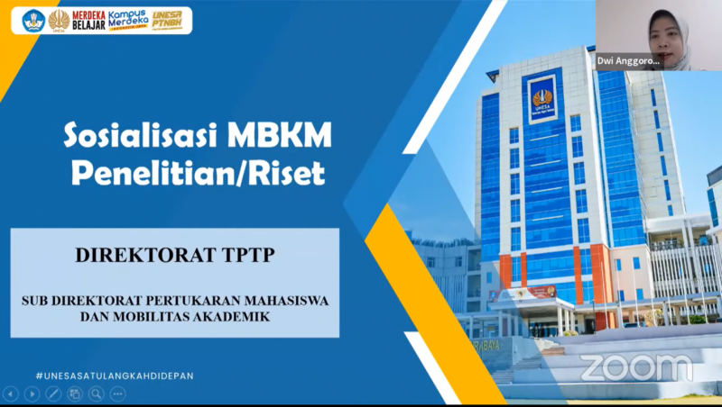 Sosialisasi program MBKM Penelitian/Riset Universitas Negeri Surabaya