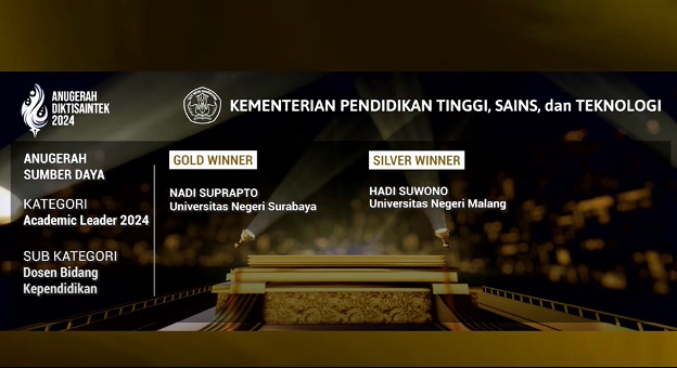 Pengumuman peraih medali Anugerah Sumber Daya dalam Anugerah Diktisaintek 2024.